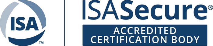 ISASecure Accredited Certiciation Body Logo - CMYK